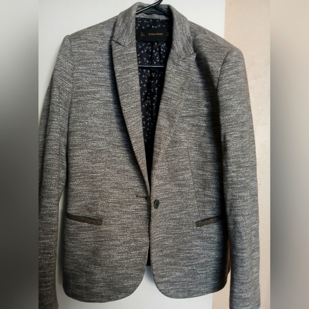 Zara Gray Sport Coat Modern Slim Fit